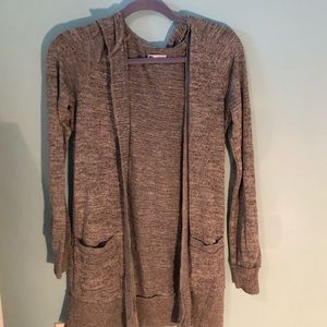 cardigan with hood and pockets